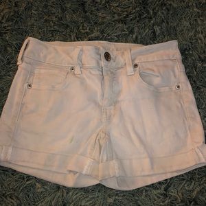 White Jean Shorts